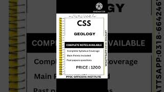 CSS geology test preparation 2024 CSS geology past papers [upl. by Loma]