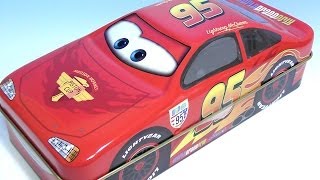 Disney Cars Lightning McQueen Tin カーズ ライトニング・マックイーン お菓子 [upl. by Aninep]