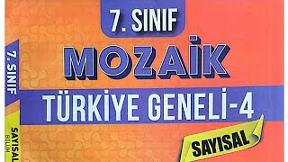 Mozaik Yayınları 7sınıf Türkiye Geneli 4deneme [upl. by Jaddan59]