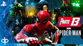 SPIDERMAN PS4 Parte 13 Los 6 Siniestros Octopus Buitre Scorpion Rhino Electro Negative [upl. by Juni]