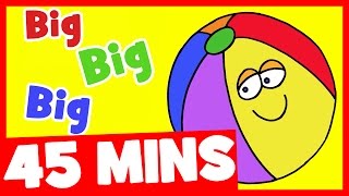 Big Big Big Adjectives Song and More  45mins Songs Compilation for Kids [upl. by Anegroeg444]