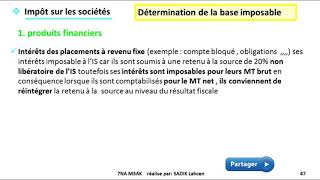 EP 7 fiscalisé impôts sur les sociétés produit non imposable 25 [upl. by Enneira]