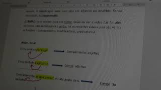 Funções sintáticas  Complemento do Adjetivo e Complemento do Advérbio [upl. by Cicenia]