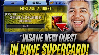 INSANE NEW FIRST ANNUAL QUEST IN WWE SUPERCARD [upl. by Neladgam]