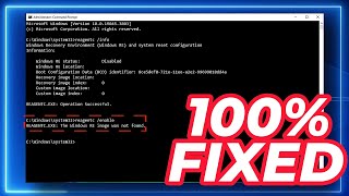 FIX  REAGENTCEXE The Windows RE image was not found ON windows 10 or windows 11 [upl. by Rissa]