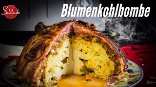 Blumenkohlbombe  Low Carb Hauptgericht  salalade [upl. by Ahders]