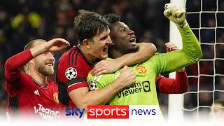 Harry Maguire amp Andre Onana give Manchester United their first Champions League win this season [upl. by Addison]