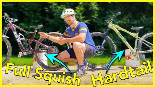 Bunny Hop on Hardtail vs Full Suspension is there a difference 🤔 [upl. by Enyad]