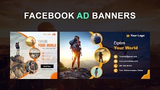 Facebook Ad Banner Design Bangla Tutorial  Social Media Banner Design Bangla Tutorial [upl. by Azilef655]