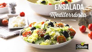 Ensalada Mediterránea  Recetas Florette [upl. by Ateekan]