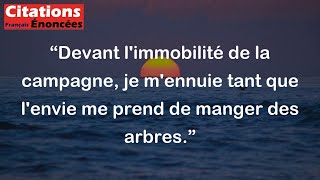 Devant limmobilité de la campagne je mennuie tant que lenvie me prend de manger des arbres [upl. by Shepperd]