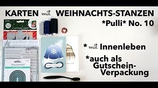 Karten mit Weihnachtsstanze⎮Pullover⎮Gutscheinverpackung [upl. by Cain931]