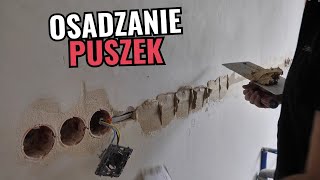 Osadzamy puszki elektryczne bez przewodów Dom od dewelopera [upl. by Notniv]