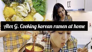 Alex Gonzaga cooking korean ramen at home [upl. by Emya289]