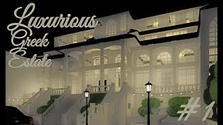 Bloxburg Mansion Build 145M  Luxurious Greek Estate Tour  Speedbuild EP 14 [upl. by Granese]