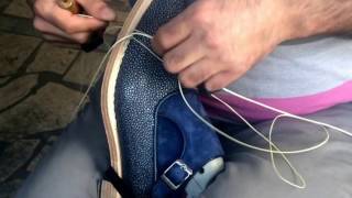 Making of 1300 TucciPolo Stingray fish leather shoe by Hand [upl. by Leanard]