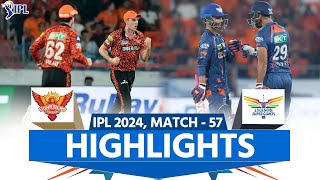 Highlights SRH vs LSG IPL 2024 Sunrisers Hyderabad vs Lucknow Super Giants  full Match highlights [upl. by Orutra306]