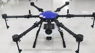 Tutorial video  Hexacopter agricultural drone installation with EFT EP drone frame [upl. by Pirbhai]