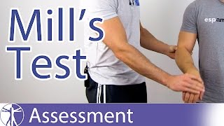 Mills Test  Lateral Epicondylitis or Tennis Elbow [upl. by Falconer611]