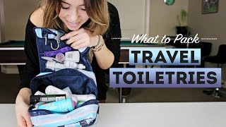 What To Pack TRAVEL TOILETRIES [upl. by Lleuqram]