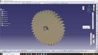 Catia v5 044 Ruote dentate a denti dritti con profilo ad evolvente [upl. by Elauqsap609]