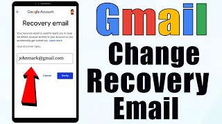 How to Change Recovery Email in Gmail  How to Change Recovery Email id in Gmail Account [upl. by Sartin320]