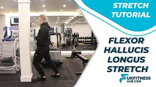 Stretch Tutorial Flexor Hallucis Longus Knee To Wall Stretch [upl. by Edobalo]