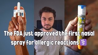 The FDA just approved the first nasal spray for allergic reactions ⚕️ allergy anaphylaxis [upl. by Spurgeon]