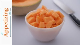 How to Cut a Cantaloupe  Kitchen Basics [upl. by Nolur333]