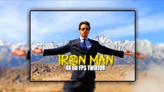 TONY STARK  IRON MAN 1  4K60FPS TWIXTOR  FREE CLIP [upl. by Lelah238]