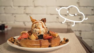 Fluffed Cafe Waffles Terbaik Di Petaling Jaya [upl. by Dulla798]