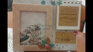 CALENDARIO DA TAVOLO CON SCATOLA SCRAPBOOKING [upl. by Gusella]