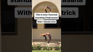 Learn CHAKRASANA with this simple trick wheelpose yoga chakrasana flexibility shortsfeed [upl. by Silbahc]