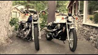 2010 Honda Shadow RS Motorcycle vs 2010 HarleyDavidson 883 Low Motorcycle [upl. by Yuille]