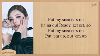 ITZY SNEAKERS Easy Lyrics [upl. by Gianina]