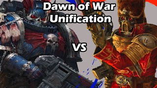 Dawn of War Unification 1 vs 1 Nightlords MrLandshark vs Vostroyan Firstborn Franz [upl. by Jews]