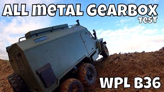 WPL B36 Ural single speed all metal Gearbox test Awesome Torque [upl. by Ahtelra]