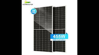 Monocrystalline 166mm 455W Solar Panels Half Cell Module Technology [upl. by Alisander]