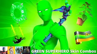 Best GREEN SUPERHERO Skin Combos For CHAPTER 5 [upl. by Hertzog]