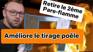 Problème tirage poêle à bois découpe le pareflamme  TEST [upl. by Nnaytsirk98]