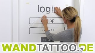 Wandtattoo auf Tür anbringen  Anleitung für Wandtattoos auf Türen [upl. by Avram540]