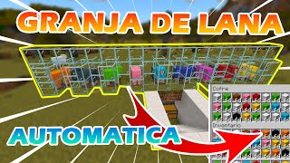 MINECRAFT  COMO HACER GRANJA DE LANA AUTOMATICA  BEDROCK [upl. by Nosneb]