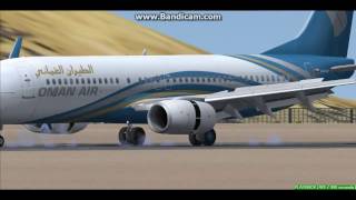 Oman Air B738 Khasab Airport OOKB Landing FS9 [upl. by Asset611]