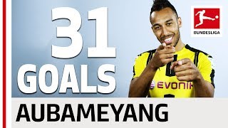 PierreEmerick Aubameyang  All his Goals 20162017 Season [upl. by Weingarten646]