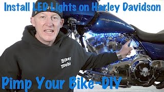 How to Install LED Lights on a HarleyDavidsonTutorial amp Guide [upl. by Atsira]