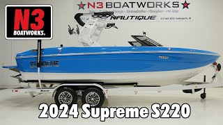 2024 Supreme S220  Electric Blue  Walk Through  N3 Boatworks [upl. by Susan815]