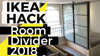 Studio Apartment Room Divider  IKEA HACK [upl. by Etnaled]