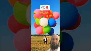 😯wow 157 million views🔥viral 😂 funny How Many Balloons Does It Take To Flyshorts [upl. by Thedrick]