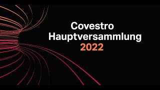 Covestro Hauptversammlung 2022 [upl. by Ulysses]