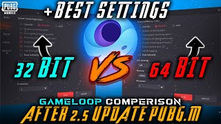 Gameloop 64bit Vs 32bit After PubgM 25 UPDATE  Fps Drop Test [upl. by Autry319]